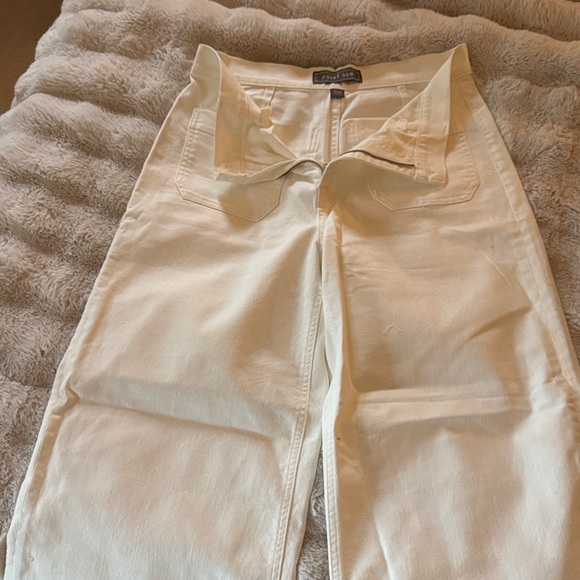 point sur Denim - J Crew Point Sur Cream Pants with Front Pockets